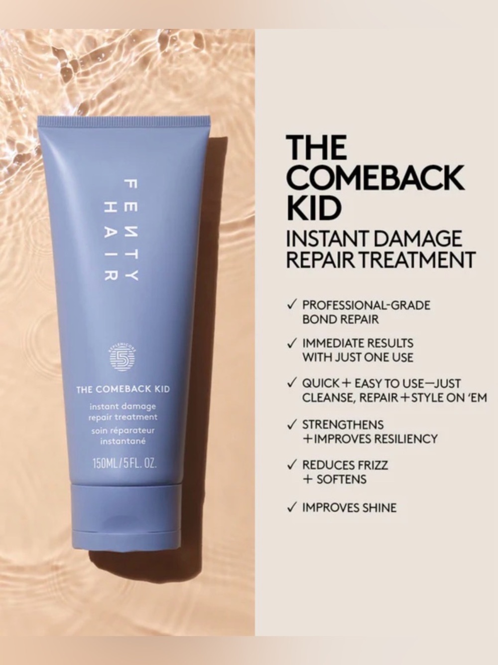 NEW Fenty Beauty- The Comeback Kid Instant Damage Repair Hair Treatment/ 5oz